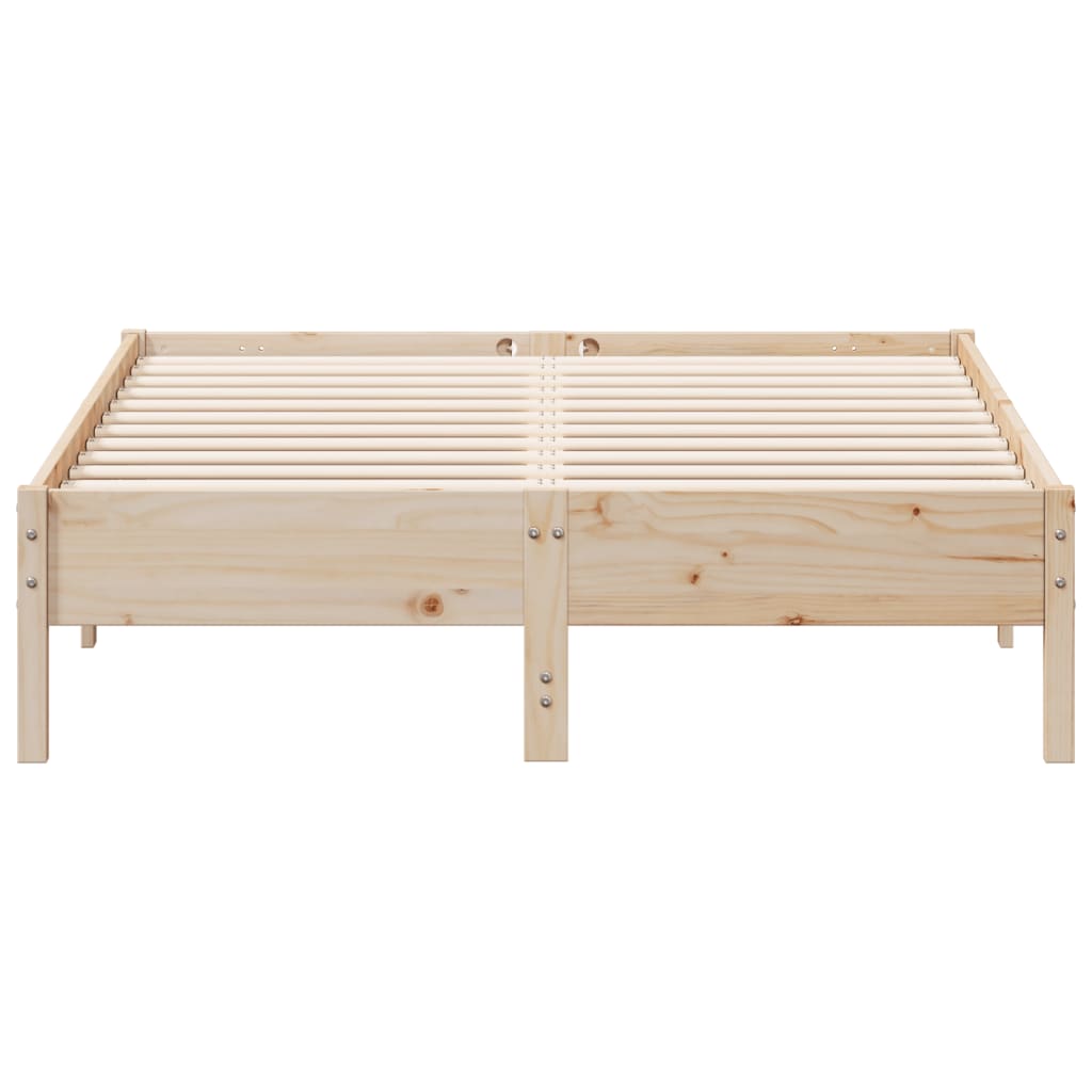 Sengeramme uten madrass hvit 135x190 cm heltre furu