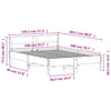 Sengeramme uten madrass 140x200 cm heltre furu