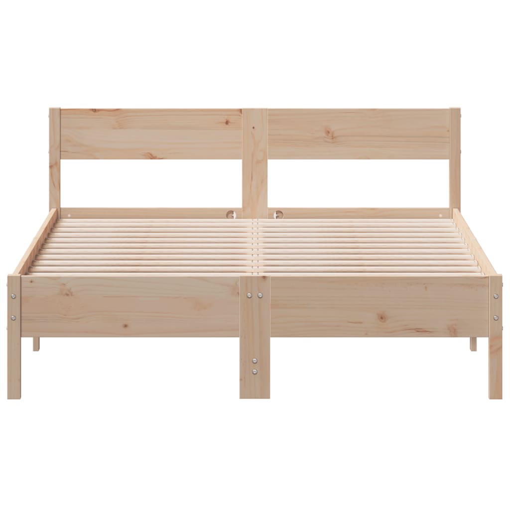 Sengeramme uten madrass hvit 135x190 cm heltre furu