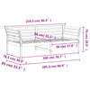 Dagseng uten madrass hvit 80x200 cm heltre furu