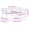 Dagseng uten madrass hvit 90x200 cm heltre furu