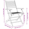 Sammenleggbare hagestoler 2 stk 54,5x61,5x86,5 cm heltre akasie