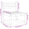 Hagesofa hvit heltre furu