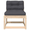 Hagesofa med puter heltre furu