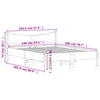 Sengeramme uten madrass 140x200 cm heltre furu