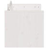 Hagesofa 2-seters hvit 134x60x62 cm heltre furu