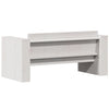 Hagesofa 2-seters hvit 134x60x62 cm heltre furu