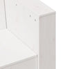 Hagesofa 2-seters hvit 134x60x62 cm heltre furu