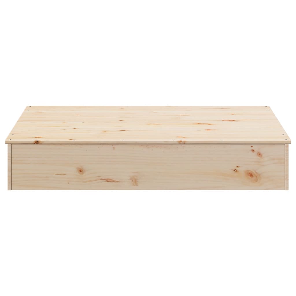 Sandkasse med lokk 111x111x19,5 cm heltre furu