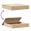 Sandkasse med lokk 111x111x19,5 cm heltre furu