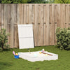 Sandkasse med lokk hvit 111x111x19,5 cm heltre furu