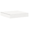 Sandkasse med lokk hvit 111x111x19,5 cm heltre furu