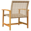 Hagestoler 2 stk beige polyrotting og akasie