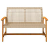 Hagebenk beige 112 cm polyrotting og akasie