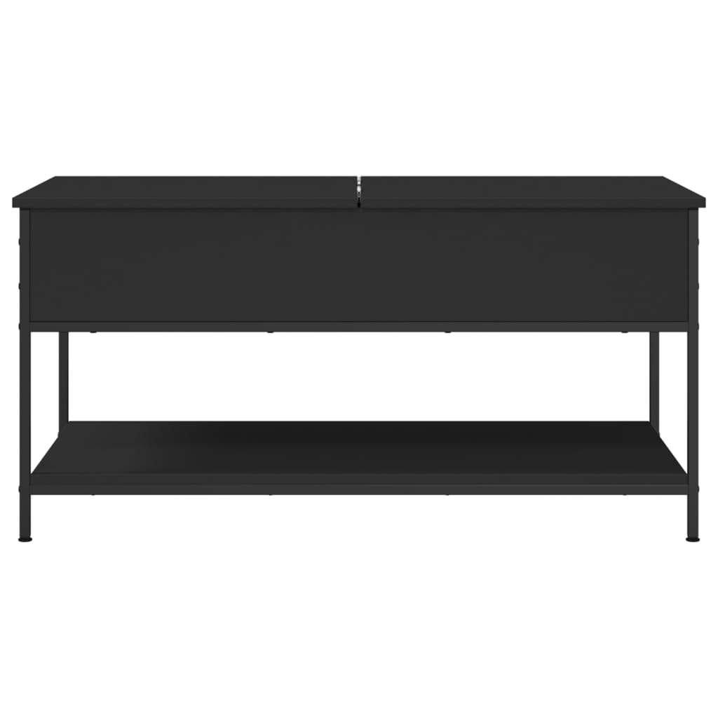 Salongbord svart 100x50x50 cm konstruert tre og metall