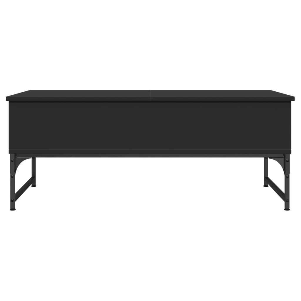 Salongbord svart 100x50x40 cm konstruert tre og metall
