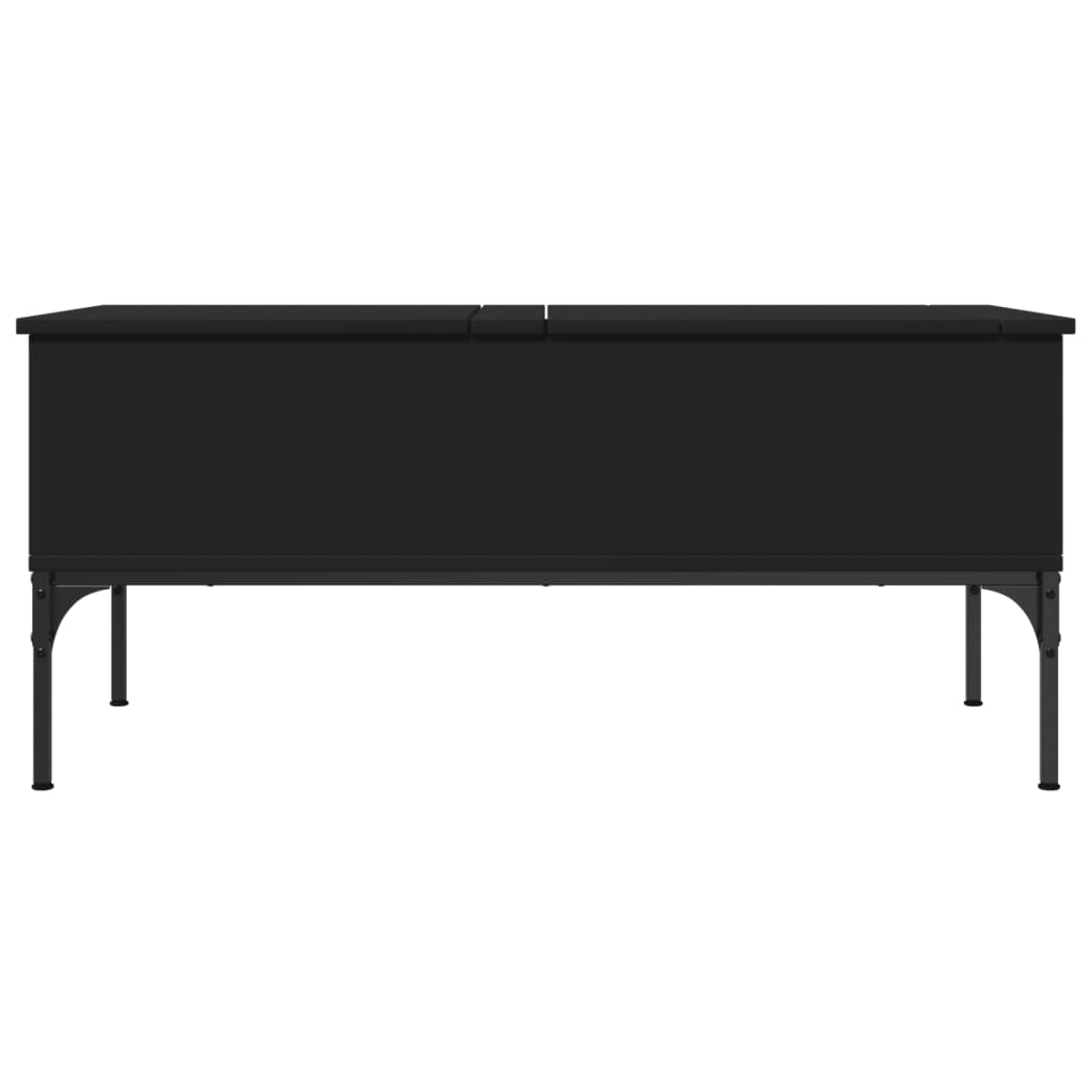 Salongbord svart 100x50x45 cm konstruert tre og metall