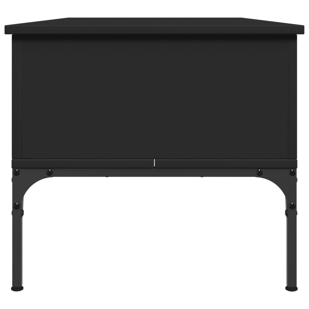 Salongbord svart 100x50x45 cm konstruert tre og metall