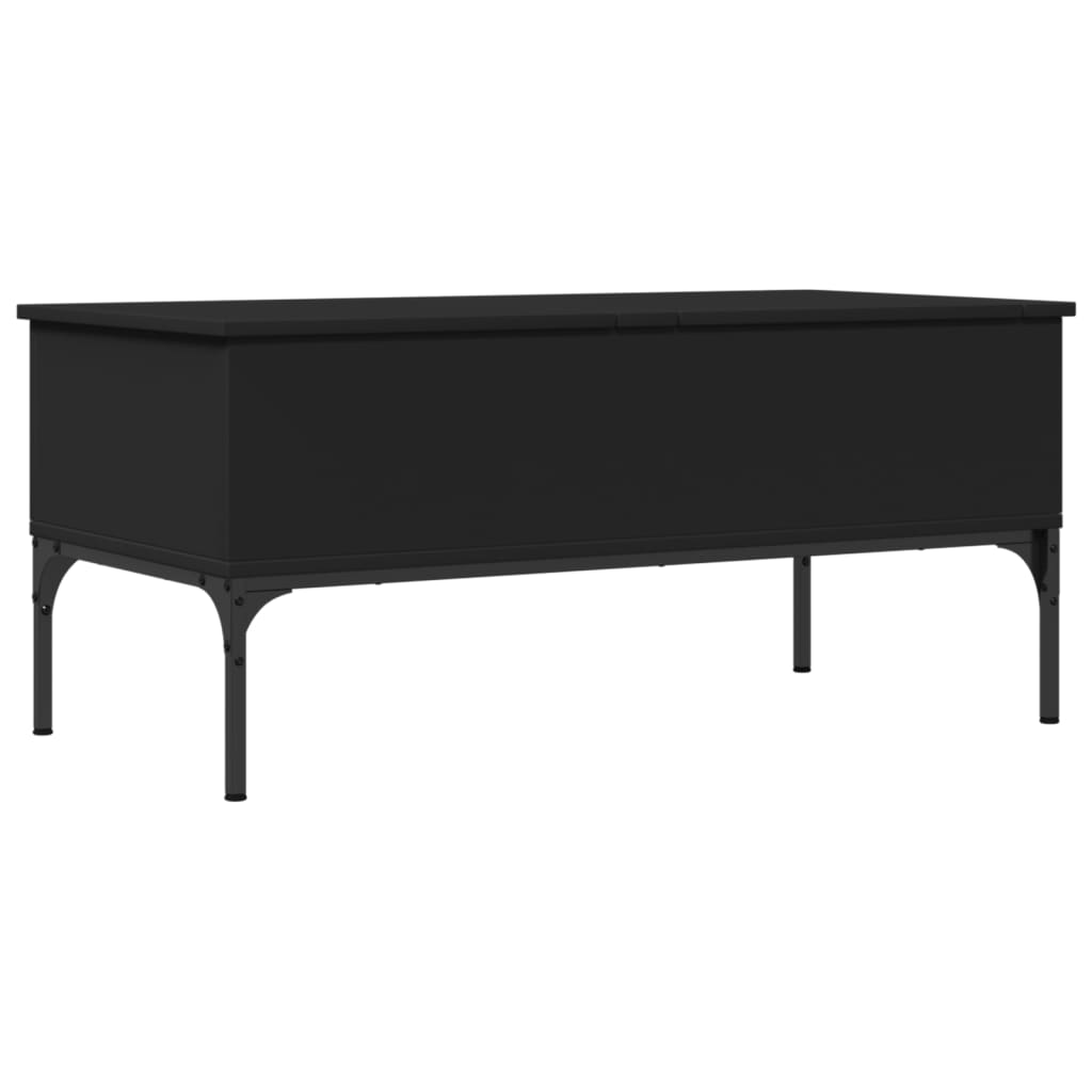 Salongbord svart 100x50x45 cm konstruert tre og metall