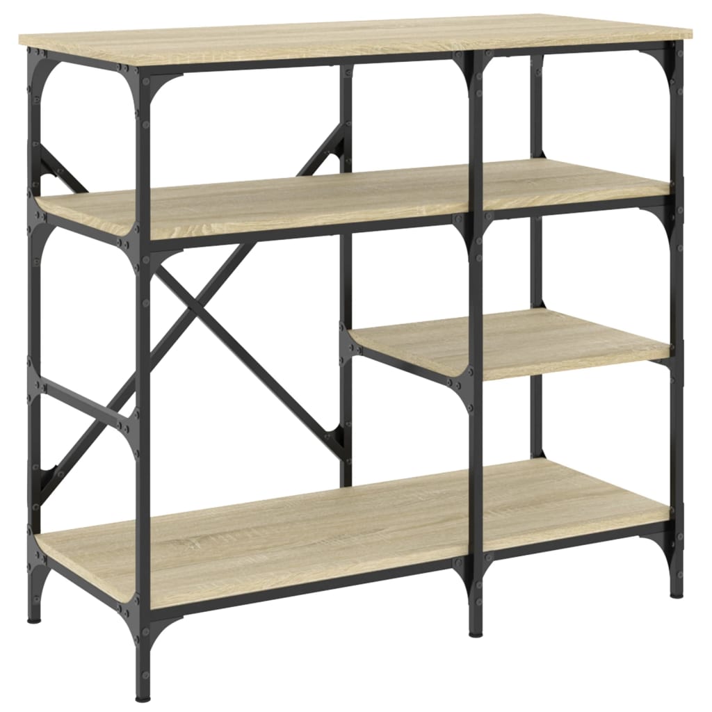 Bakehylle sonoma eik 90x40x84 cm konstruert tre og metall