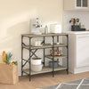 Bakehylle sonoma eik 90x40x84 cm konstruert tre og metall