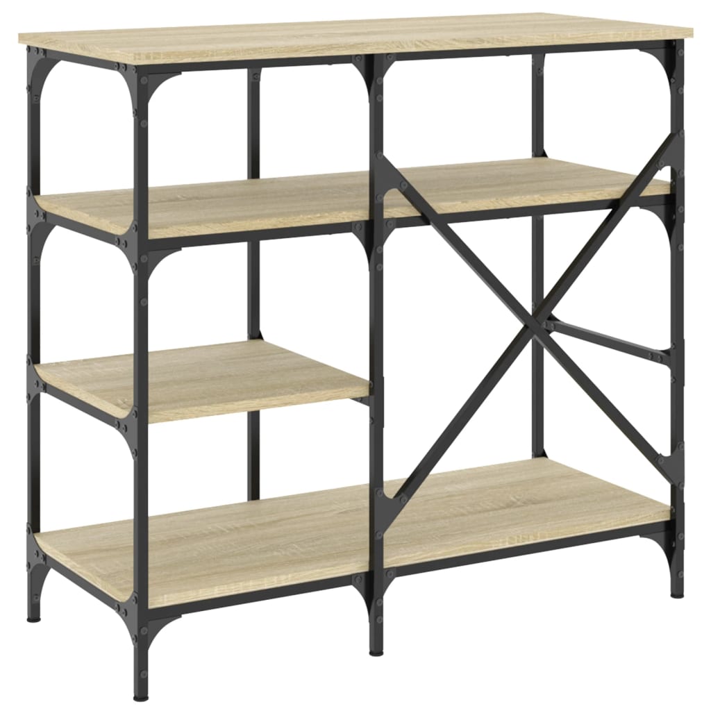 Bakehylle sonoma eik 90x40x84 cm konstruert tre og metall