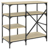 Bakehylle sonoma eik 90x40x84 cm konstruert tre og metall